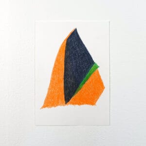 Wilma Vissers drawing #2. ZT, tekening 2024 zwart-groen-oranje